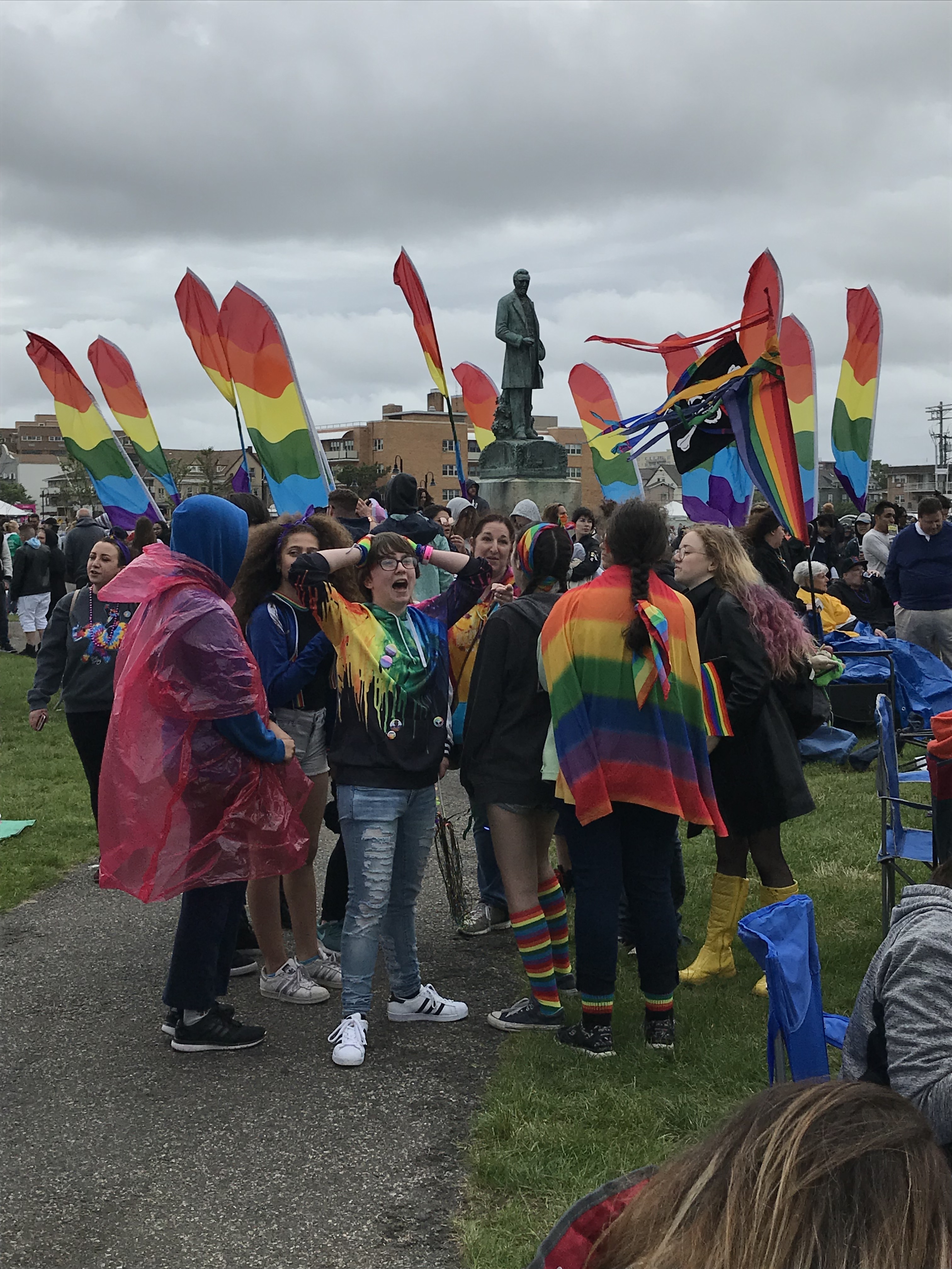people enjoying the New Jersey LGBTQ Pride festival, 6/3/2018