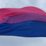 bi pride flag flying at Gunnison Beach