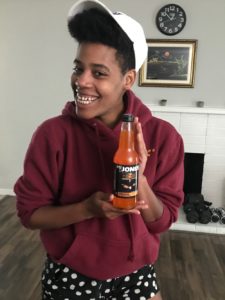 Jaleesa Johnson with Mueller soda