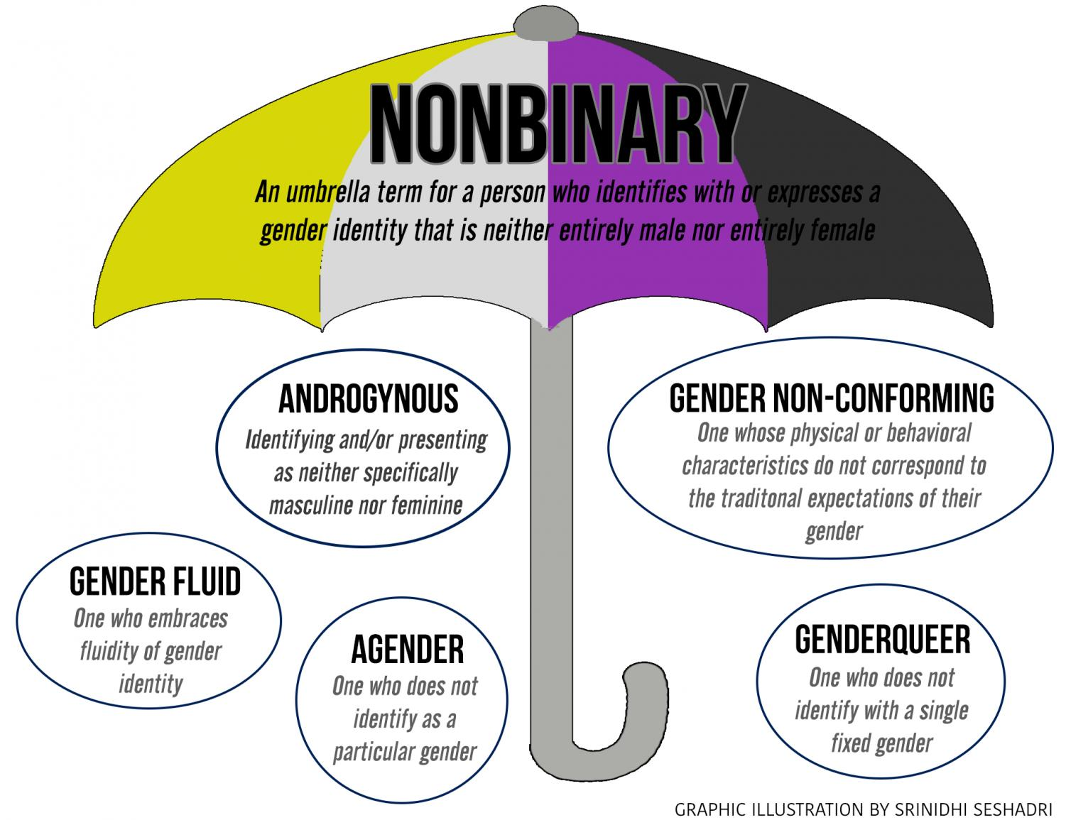 Nonbinary graphic - umbrella terms