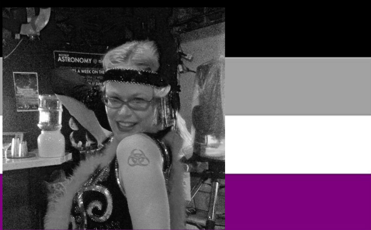 Samantha Poole and asexual pride flag design